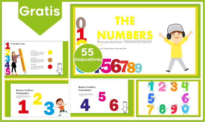 Plantillas power point de los numeros para descargar gratis.