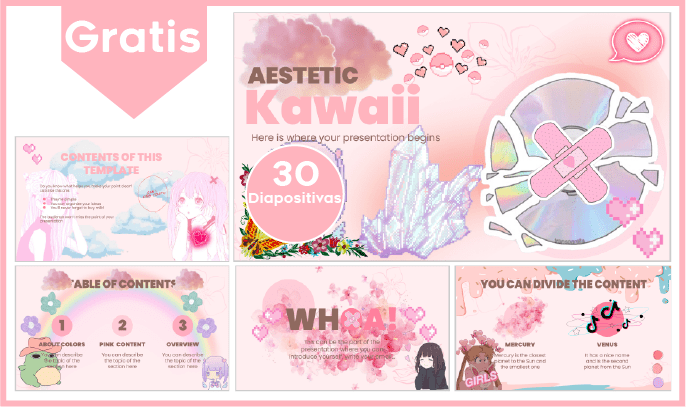 Plantilla PowerPoint Aesthetic Kawaii - Plantillas Power Point gratis