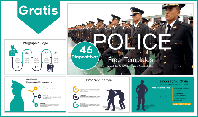 plantilla para power point policial de policias para descargar gratis.