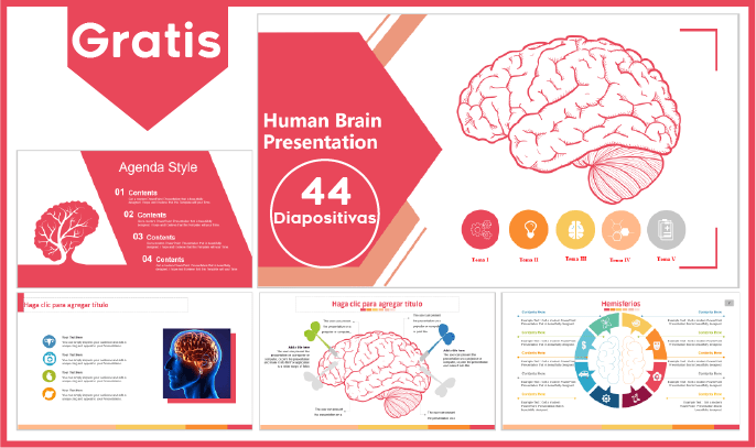 plantilla power point del cerebro para descargar gratis.