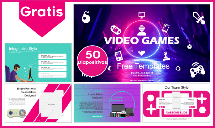 Plantilla PowerPoint de Videojuegos - Plantillas Power Point gratis