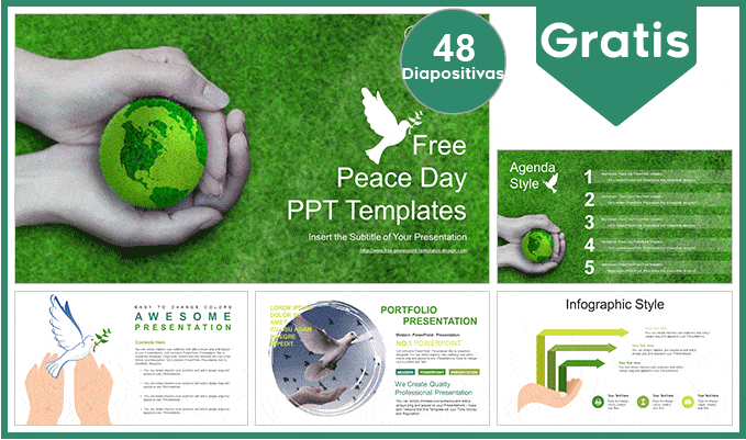 Plantillas power point del dia internacional de la paz para descargar gratis.