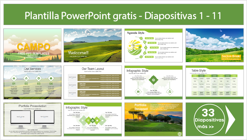plantilla de campo de powerpoint para descargar.