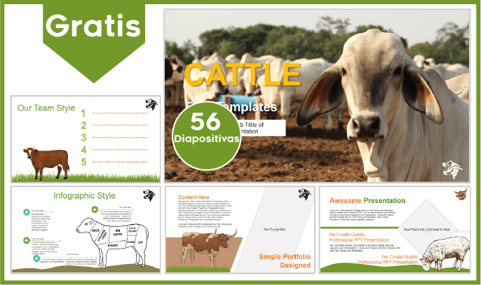 plantilla powerpoint del ganado para descargar.