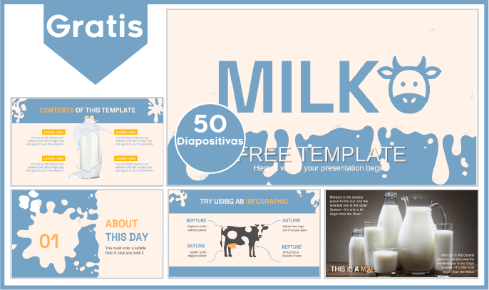 plantilla powerpoint de leche para descargar.