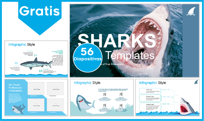 plantilla powerpoint del tiburón para descargar.