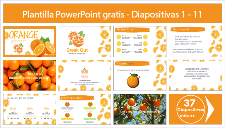 Plantilla PowerPoint de Naranja - Plantillas Power Point gratis