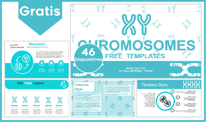 plantilla PowerPoint de cromosomas para descargar.