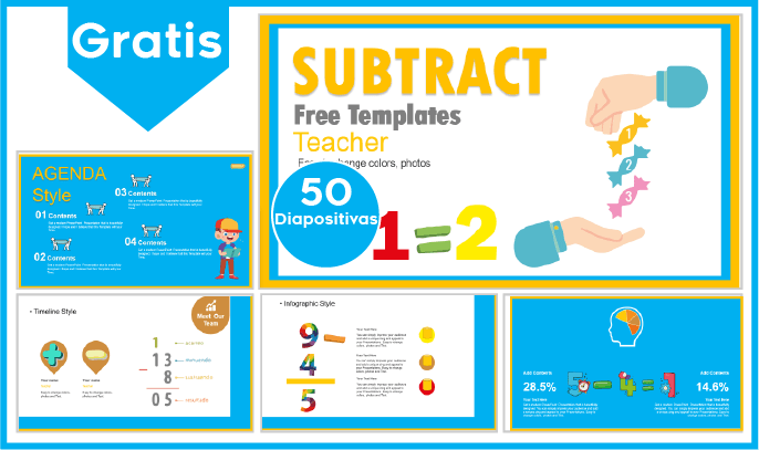 plantilla powerpoint de resta para descargar.