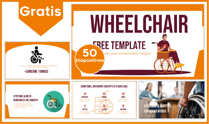 plantilla powerpoint de silla de rueda para descargar.