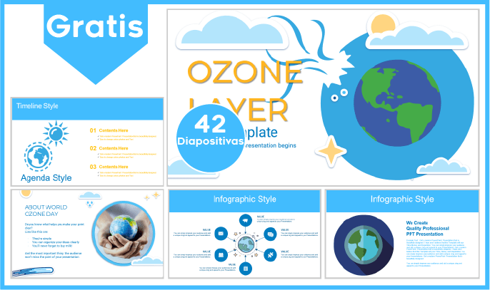 plantilla powerpoint capa de ozono para descargar.