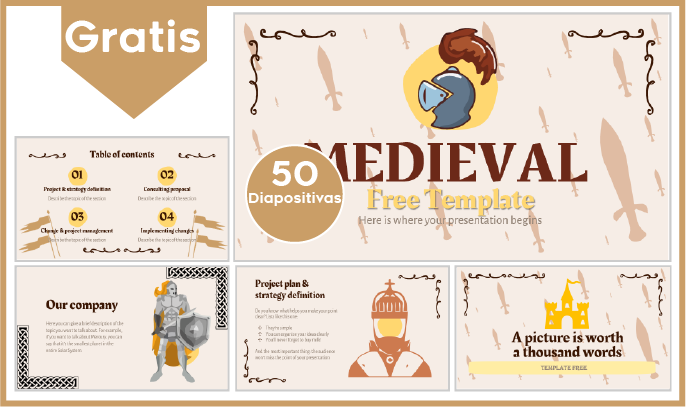 plantilla powerpoint de medieval para descargar.