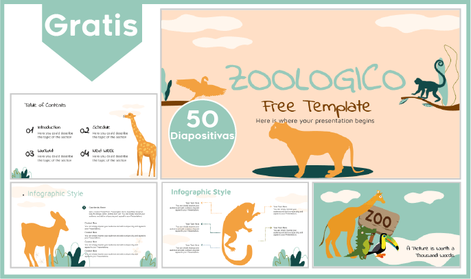 plantilla powerpoint de zoológico para descargar.