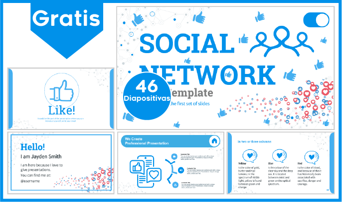 plantilla powerpoint de social network para descargar.