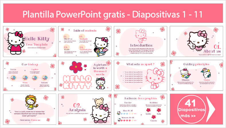 plantilla hello kitty powerpoint para descargar.