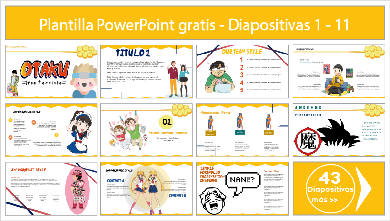 plantilla otaku powerpoint para descargar.
