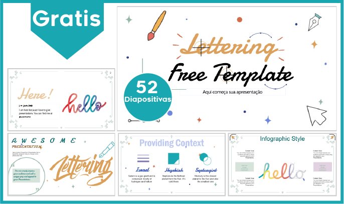 plantilla powerpoint de lettering para descargar.