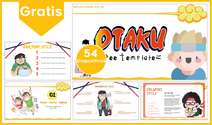 plantilla powerpoint de otaku para descargar.