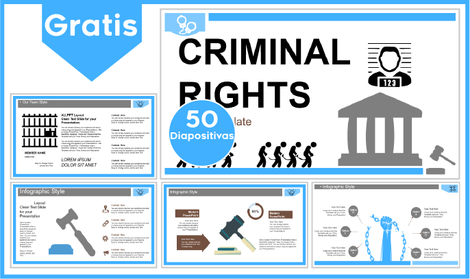 plantilla powerpoint de derechos penales para descargar.