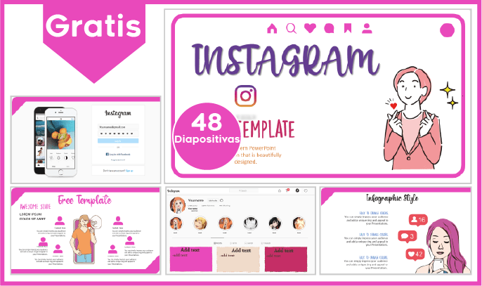 plantilla powerpoint de instagram para descargar.