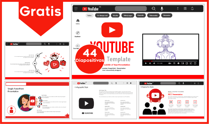 plantilla powerpoint de youtube para descargar.