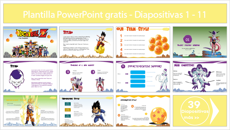 Plantilla PowerPoint de Dragon Ball Z - Plantillas Power Point gratis