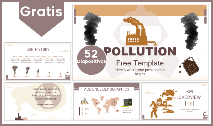 Plantilla powerpoint de contaminación para descargar.