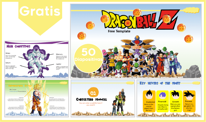 plantilla powerpoint de dragon ball z para descargar.