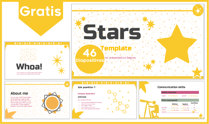 plantilla powerpoint de estrella para descargar.