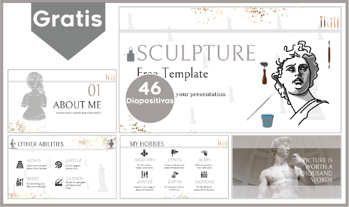 plantilla powerpoint de escultura para descargar.
