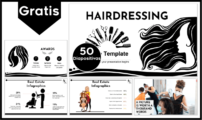 plantilla powerpoint de peluquería para descargar.