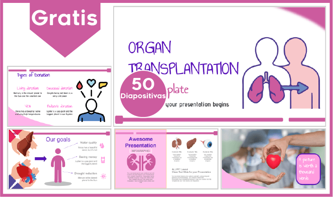plantilla powerpoint de trasplante de organo para descargar.