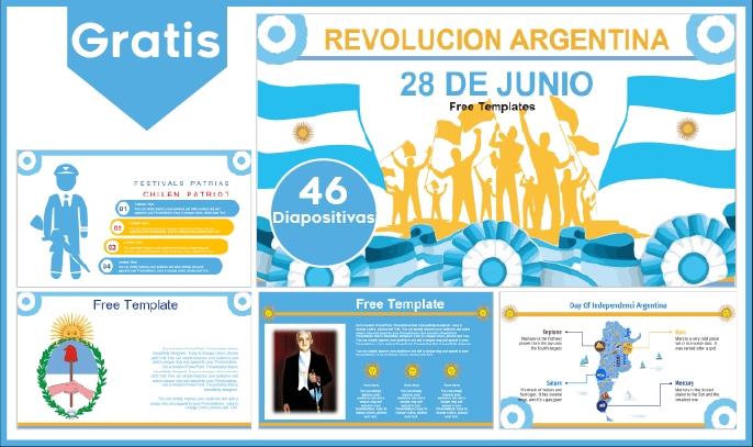 plantilla powerpoint de la revolución argentina gratis.