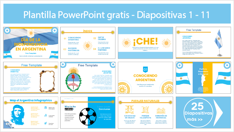 Plantillas Power Point de la independencia de Argentina para descargar gratis.
