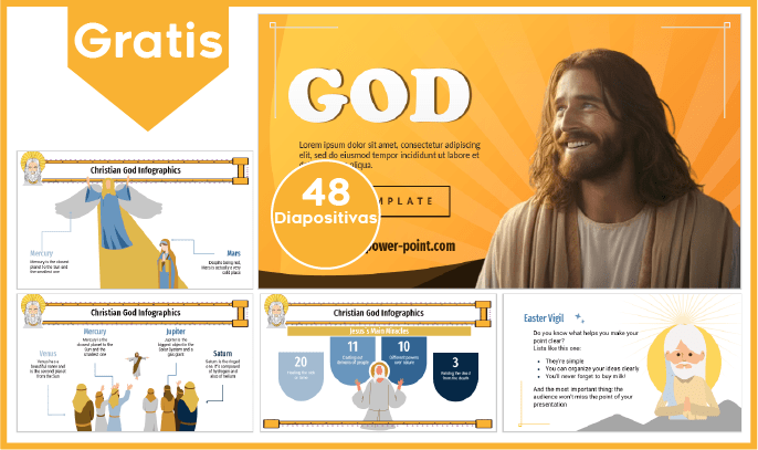 Plantilla de Dios gratis para PowerPoint.