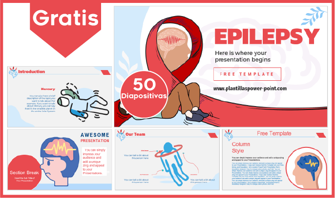 Plantilla de Epilepsia gratis para PowerPoint.