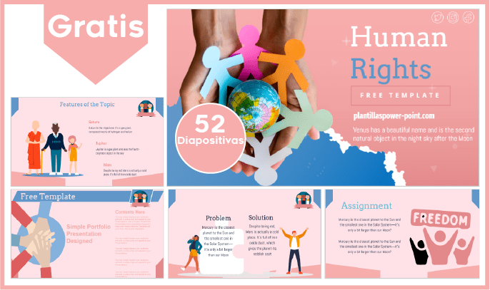 Plantilla de derechos humanos gratis para PowerPoint.