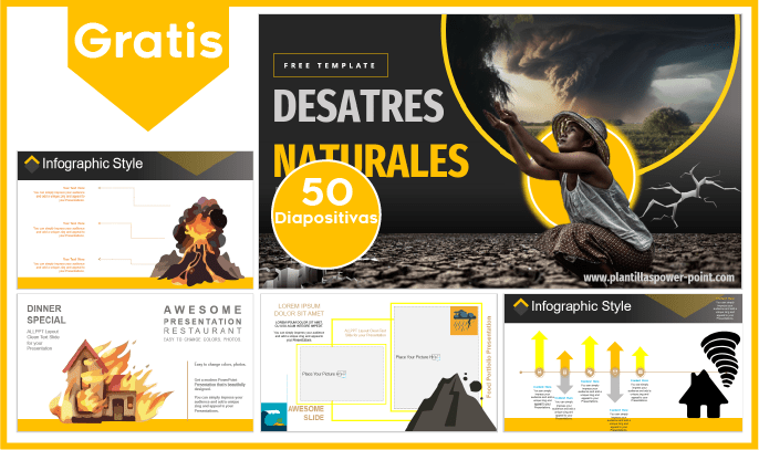 Plantilla de Desastres Naturales gratis para PowerPoint.