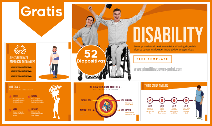 Plantilla de Discapacidad gratis para PowerPoint
