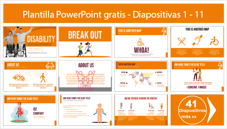 Plantilla de Discapacidad para descargar gratis en PowerPoint