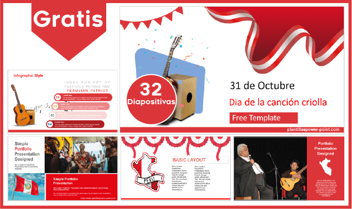 Plantilla powerpoint del dia de la cancion criolla gratis ppt.